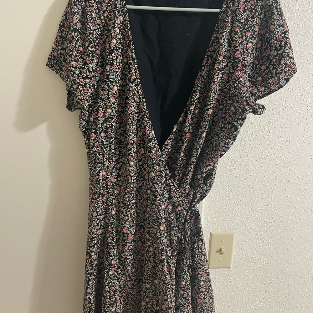Abercrombie & Fitch Floral Mini Dress - Black and Pink